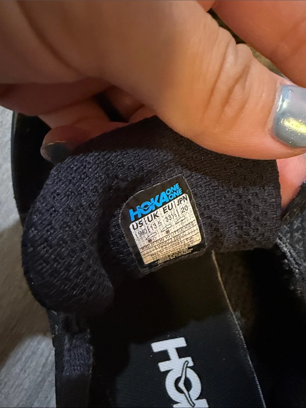 Hoka Kids Black Sneakers